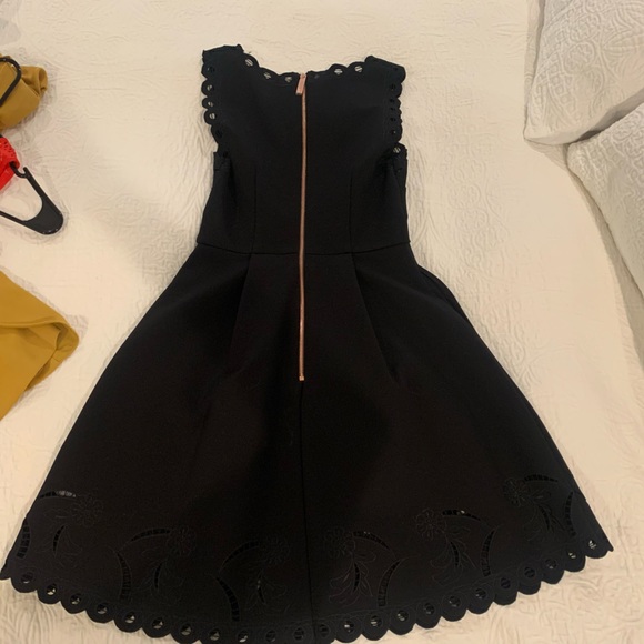 Ted Baker size 1 skater dress. Black, like new, thick material and good stretch - Picture 2 of 5